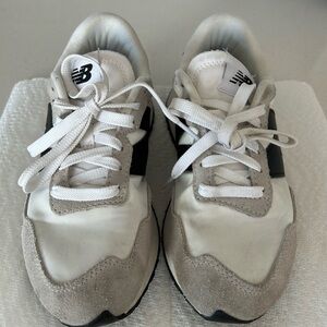 New Balance White and Black Sneakers